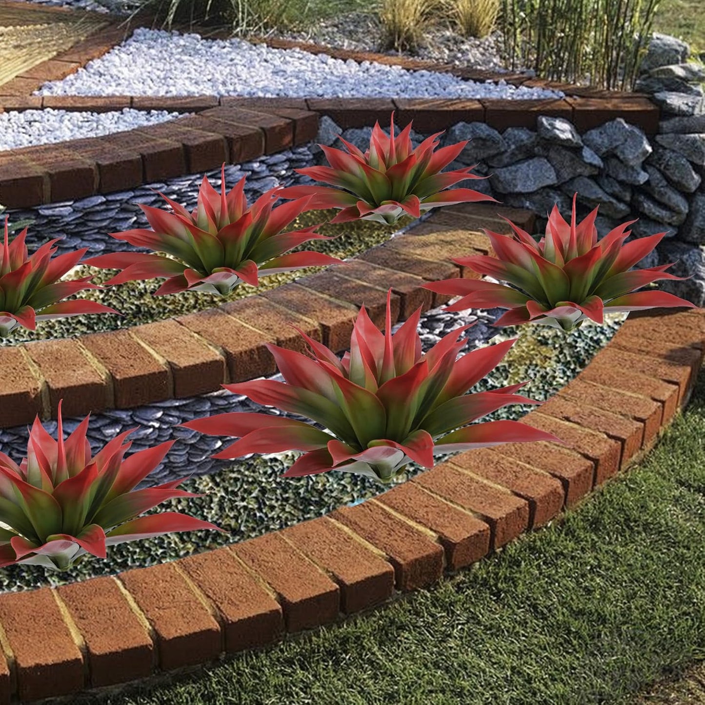 Artificial Agave Plants Large Resistant Planters UV Home