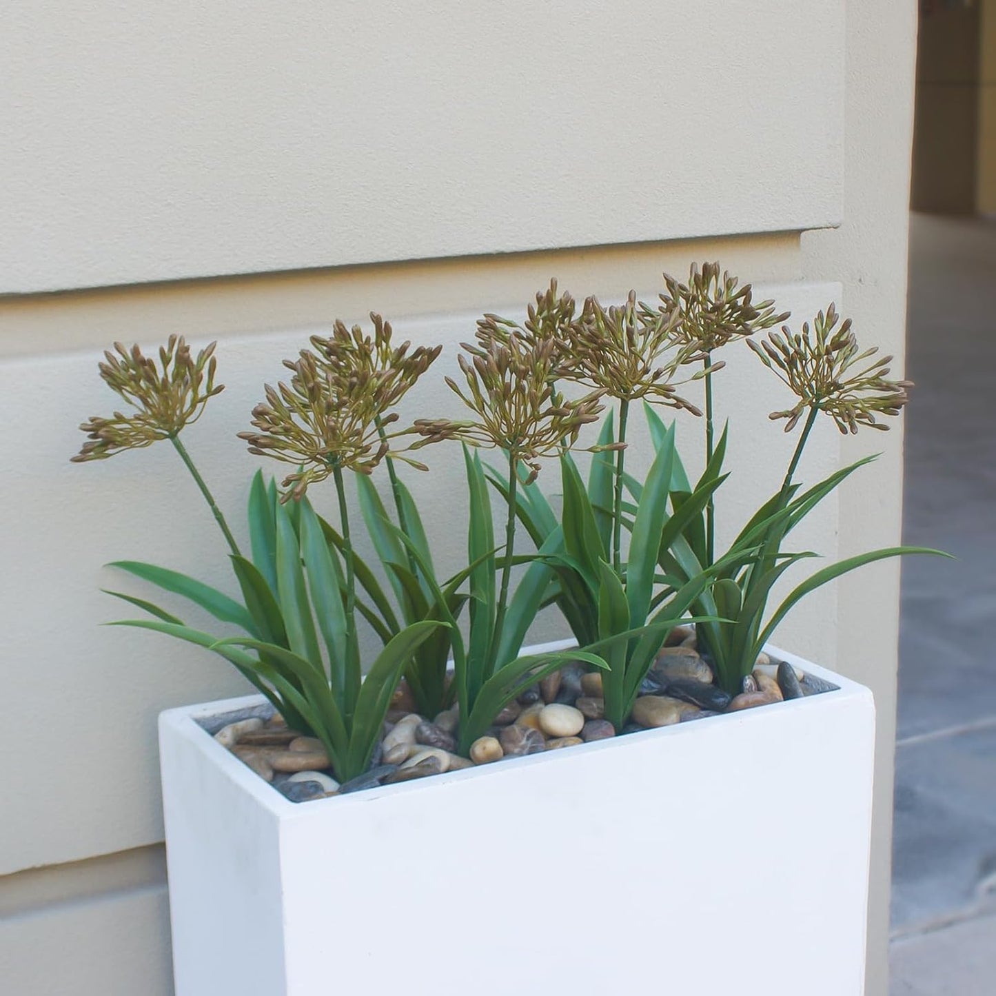 8 bundles 18.9 inch Large Artificial Agapanthus Flowers