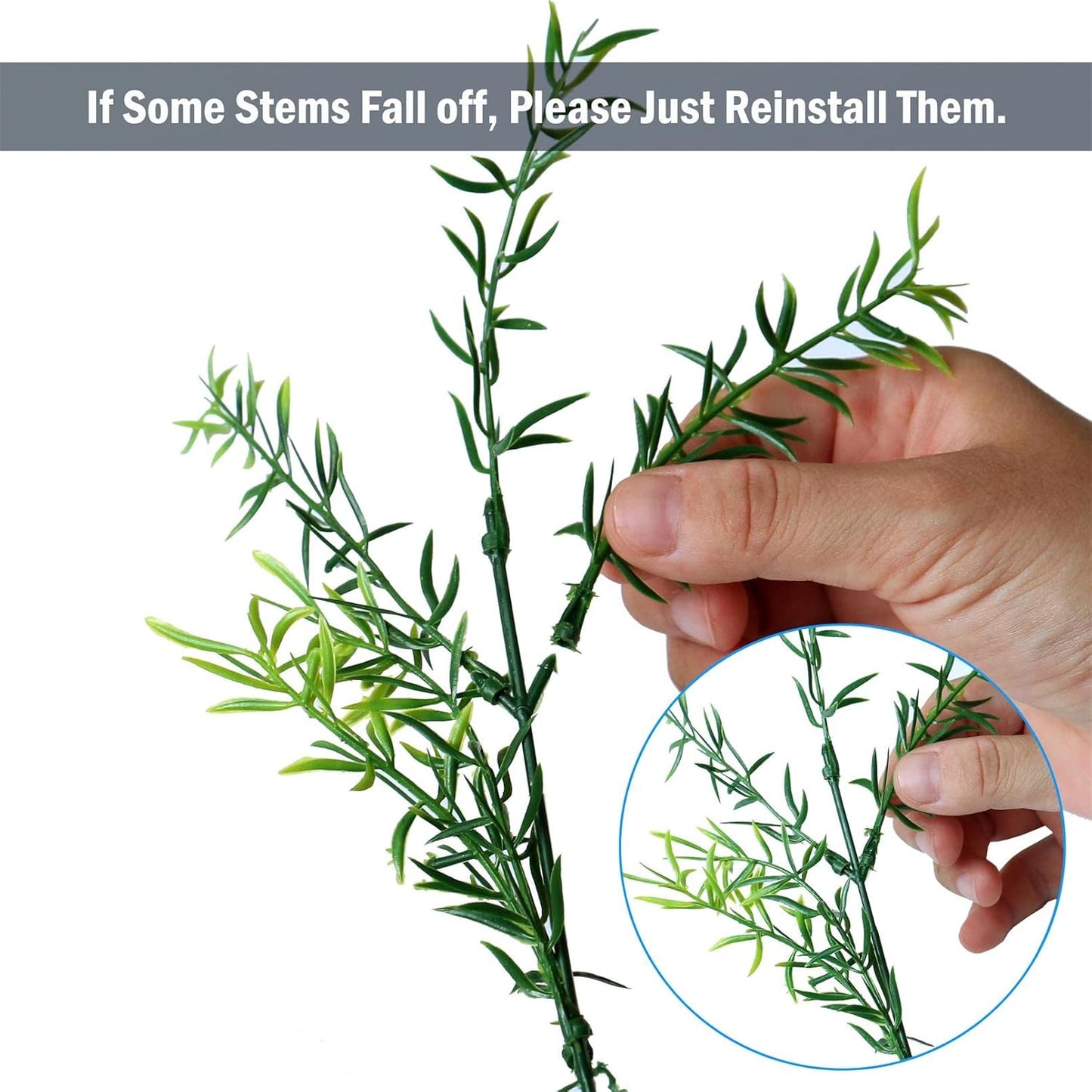 18 pcs Outdoor Artificial Plants Resistant Greenery UV