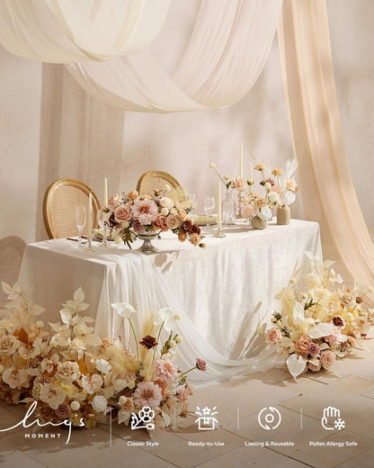 Ling Moment Flowers Box Artificial Greenery Stems Foam