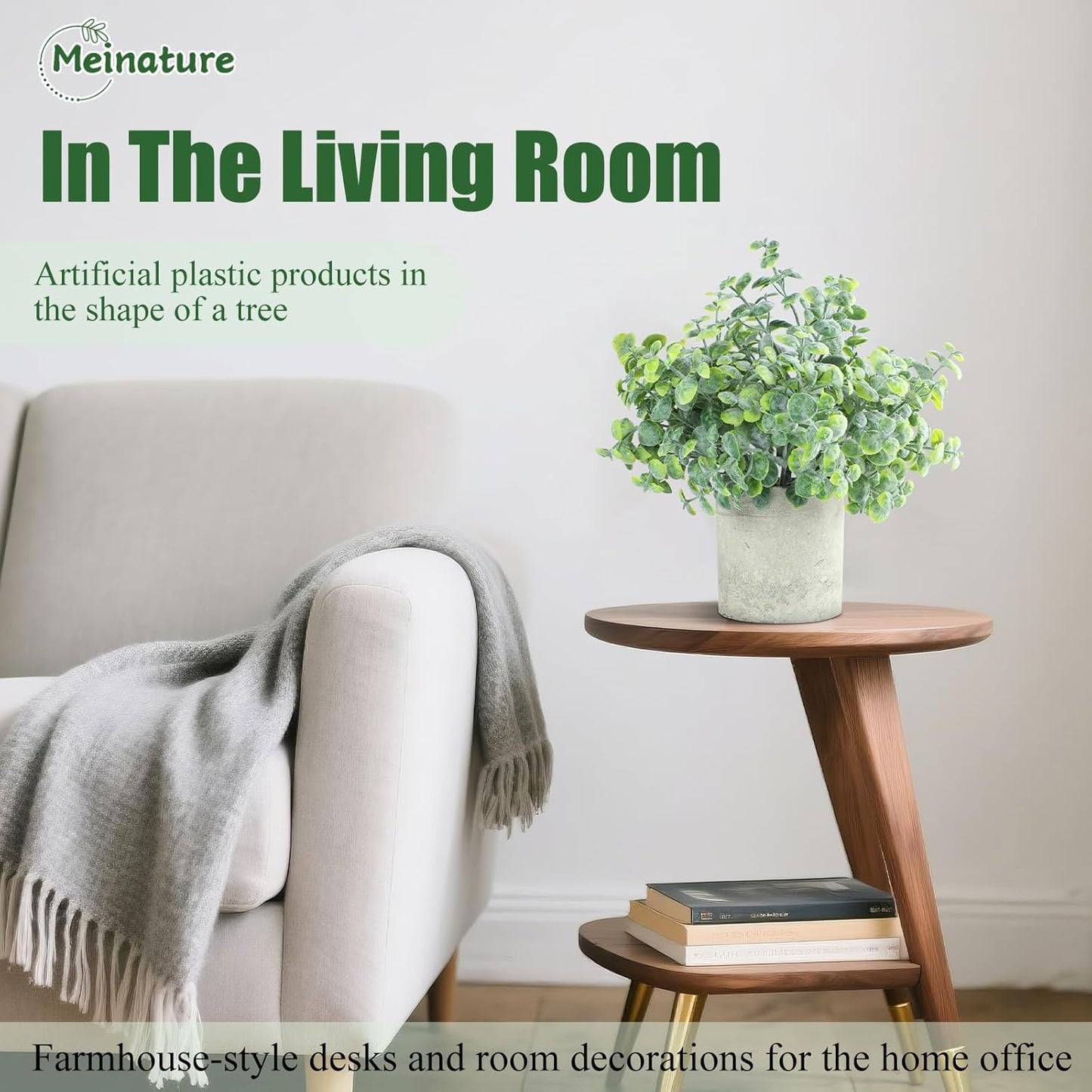 3 pack Artificial Potted Plants Life Like Frosted