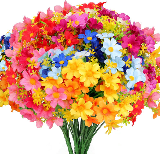 Fumwase Artificial Silk Flowers Decor Indoor Outdoor Holiday