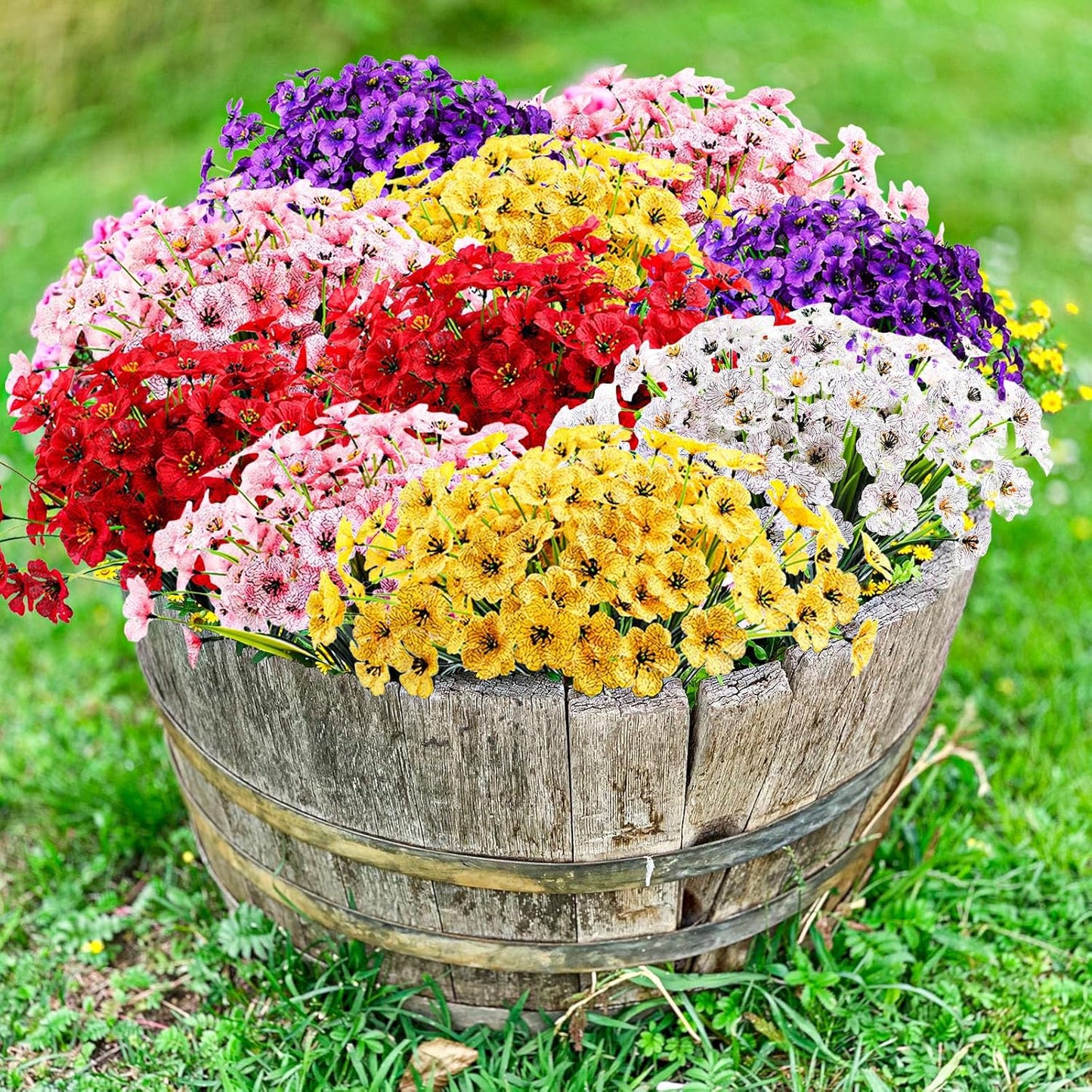 22 Bundles Outdoor Silk Plants UV Resistant Porch