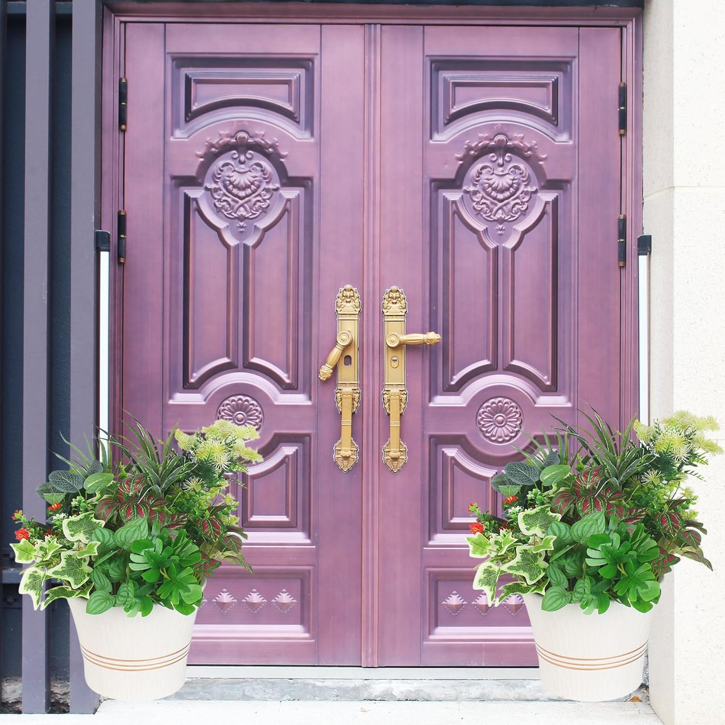 25 pcs Artificial Boxwood Stems Resistant Greenery UV