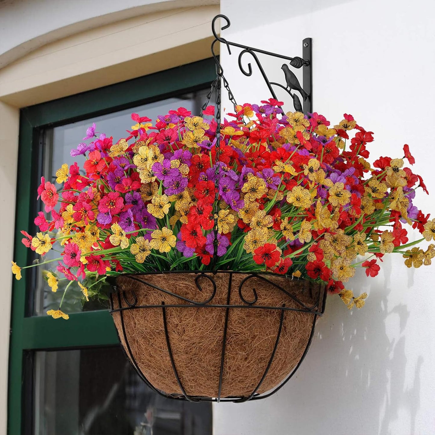 28 Bundles Silk Plants UV Resistant Porch Garden