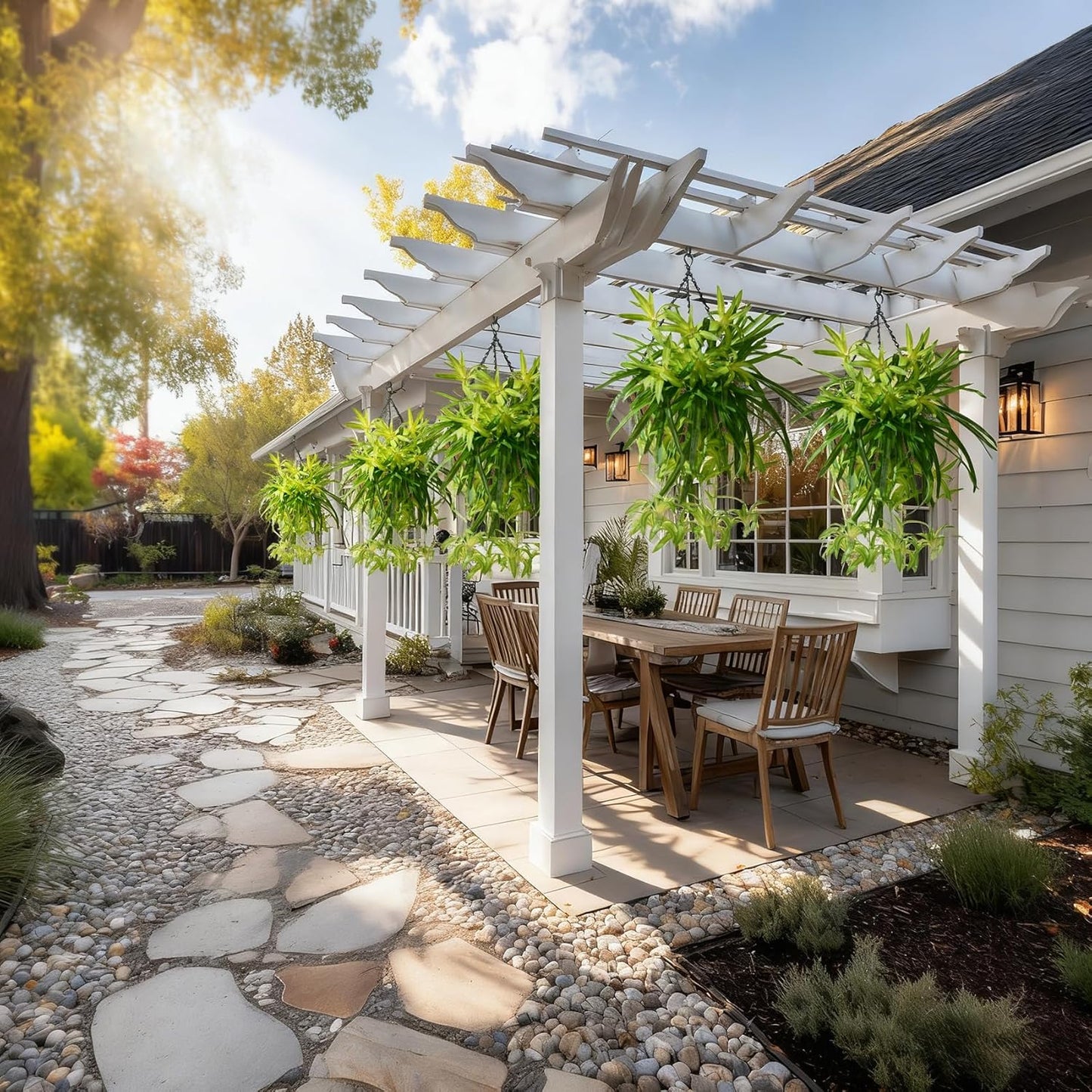 2 pcs Artificial Spider Hanging Plants Chlorophytum Greenery