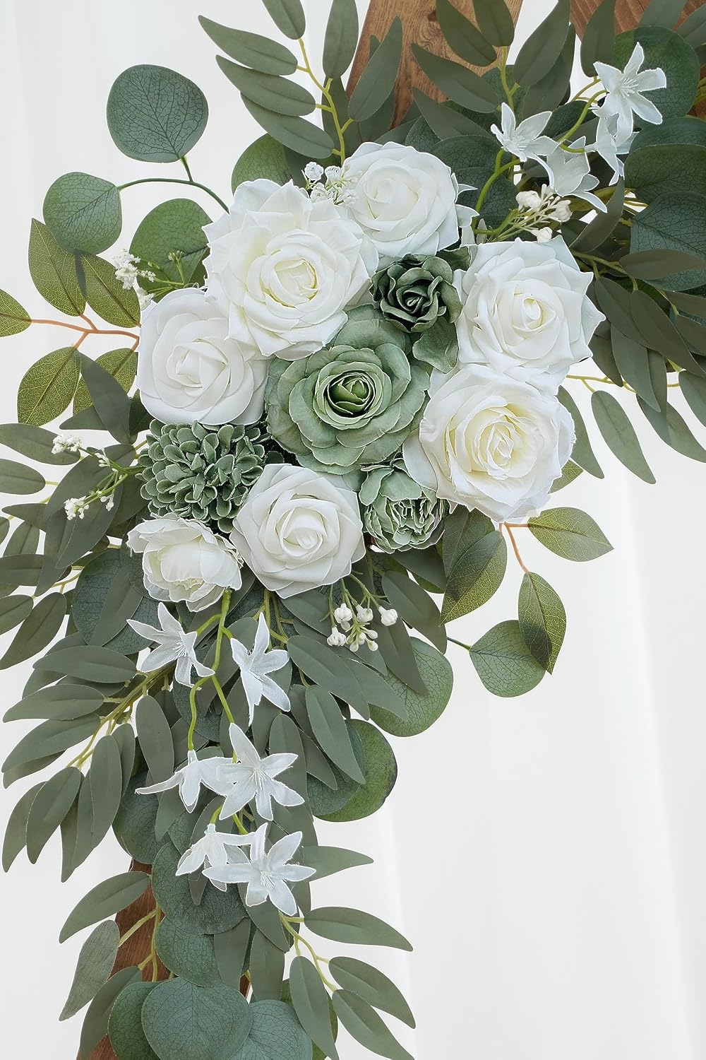 2 pack Olalaka Sage Green White Wedding Flower