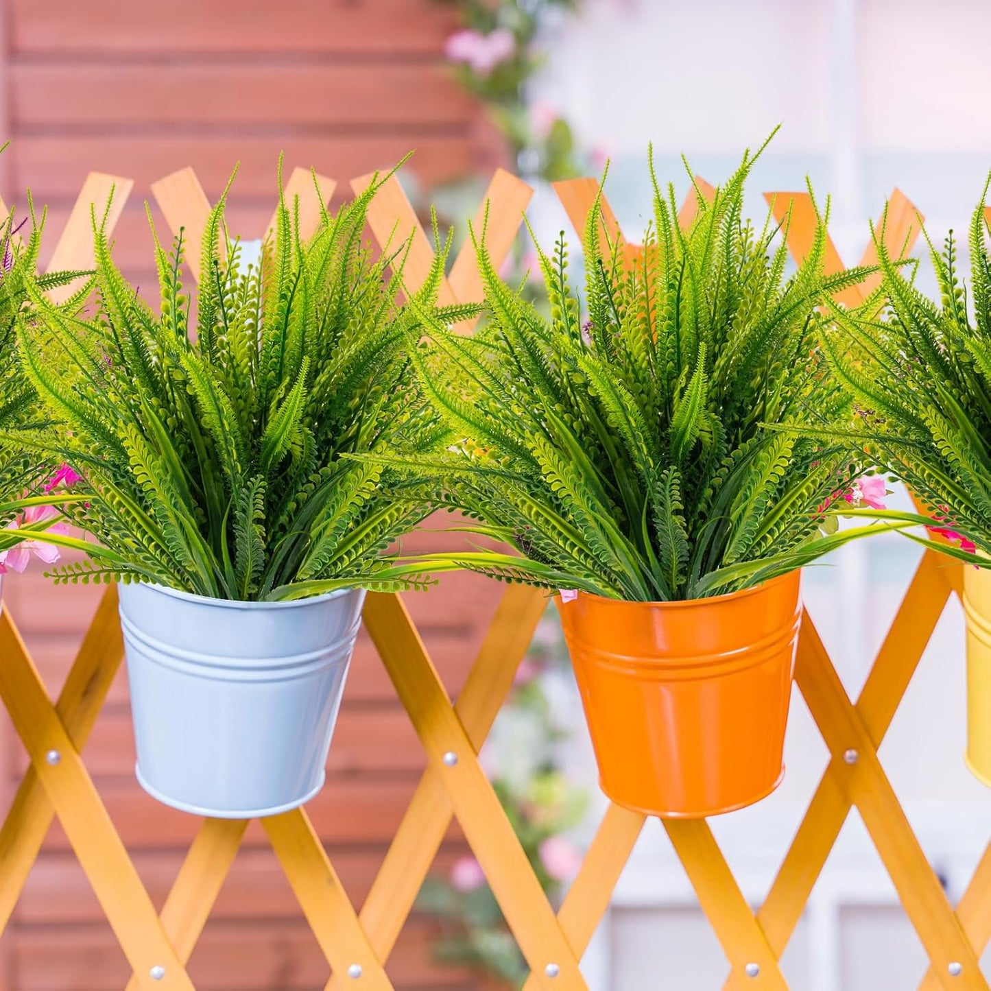 12 bundles Artificial Boston Ferns Flowers Home Kitchen