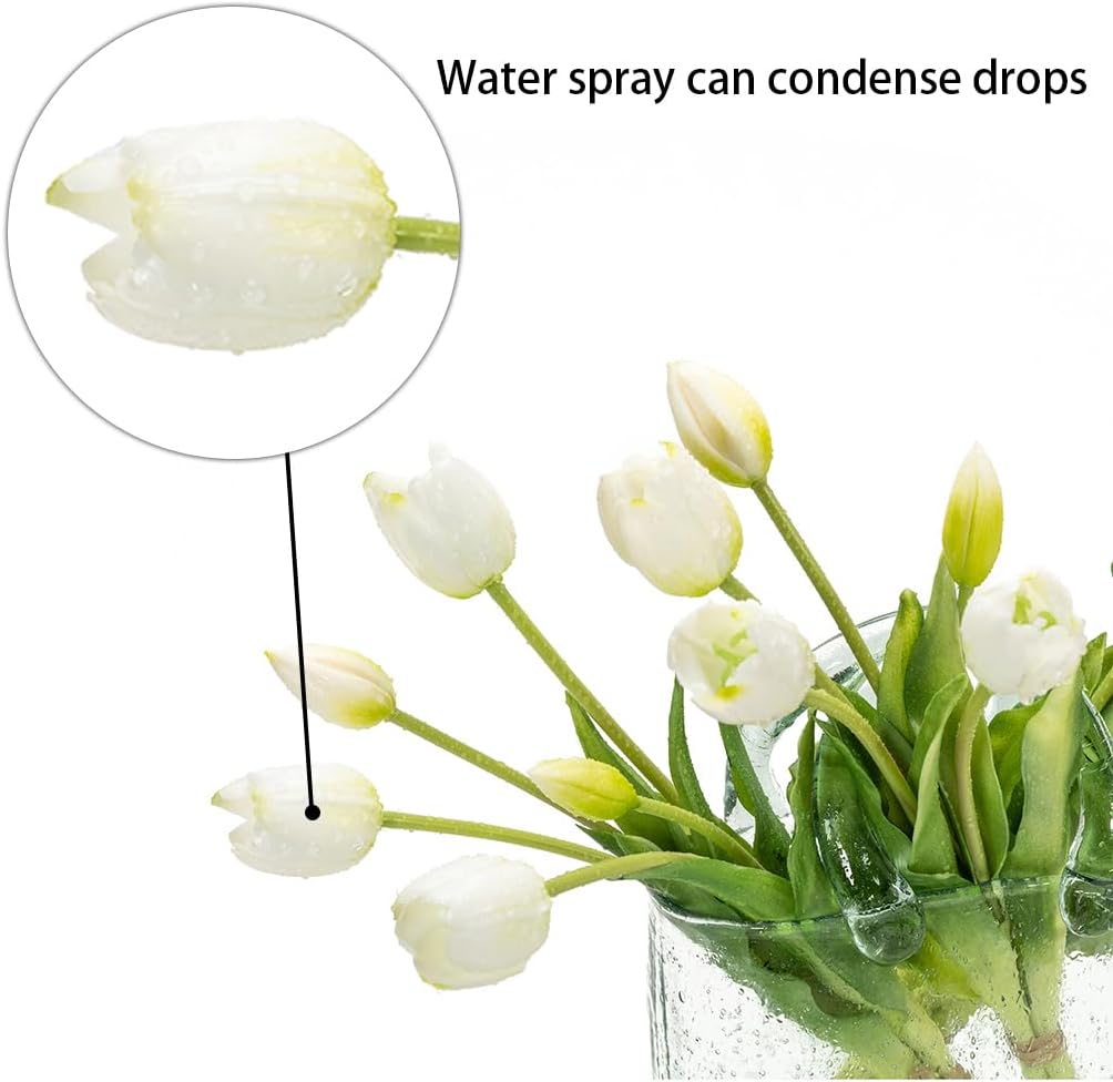 15 pcs Artificial Tulips Flowers Latex Bouquet Decor