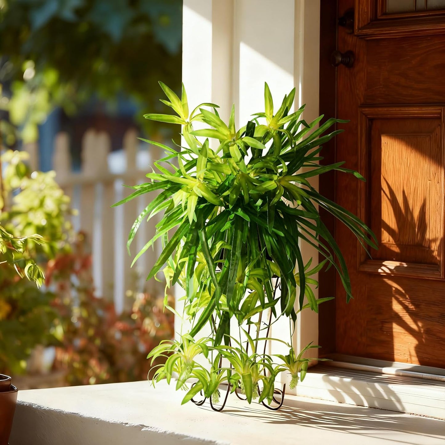 2 pcs Artificial Spider Hanging Plants Chlorophytum Greenery