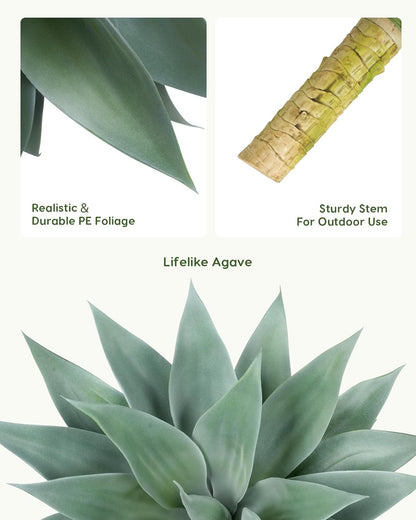 2 pack 28 inch Artificial Blue Agave Plant
