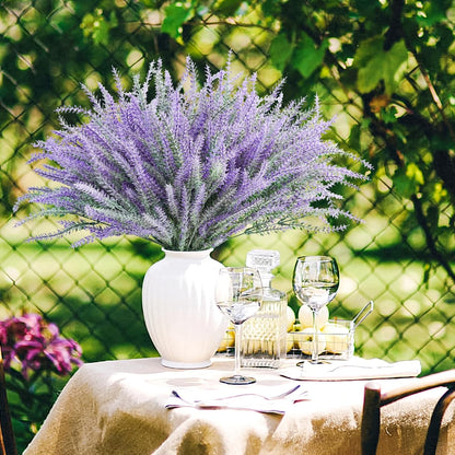 30 bundles Artificial Lavender Outdoor Plants Resistant UV