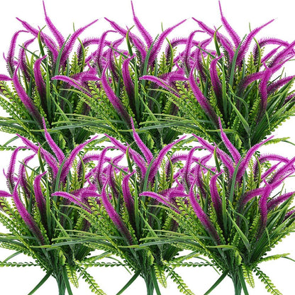 8 Pcs Outdoor Plastic Plants UV Resistant Porch