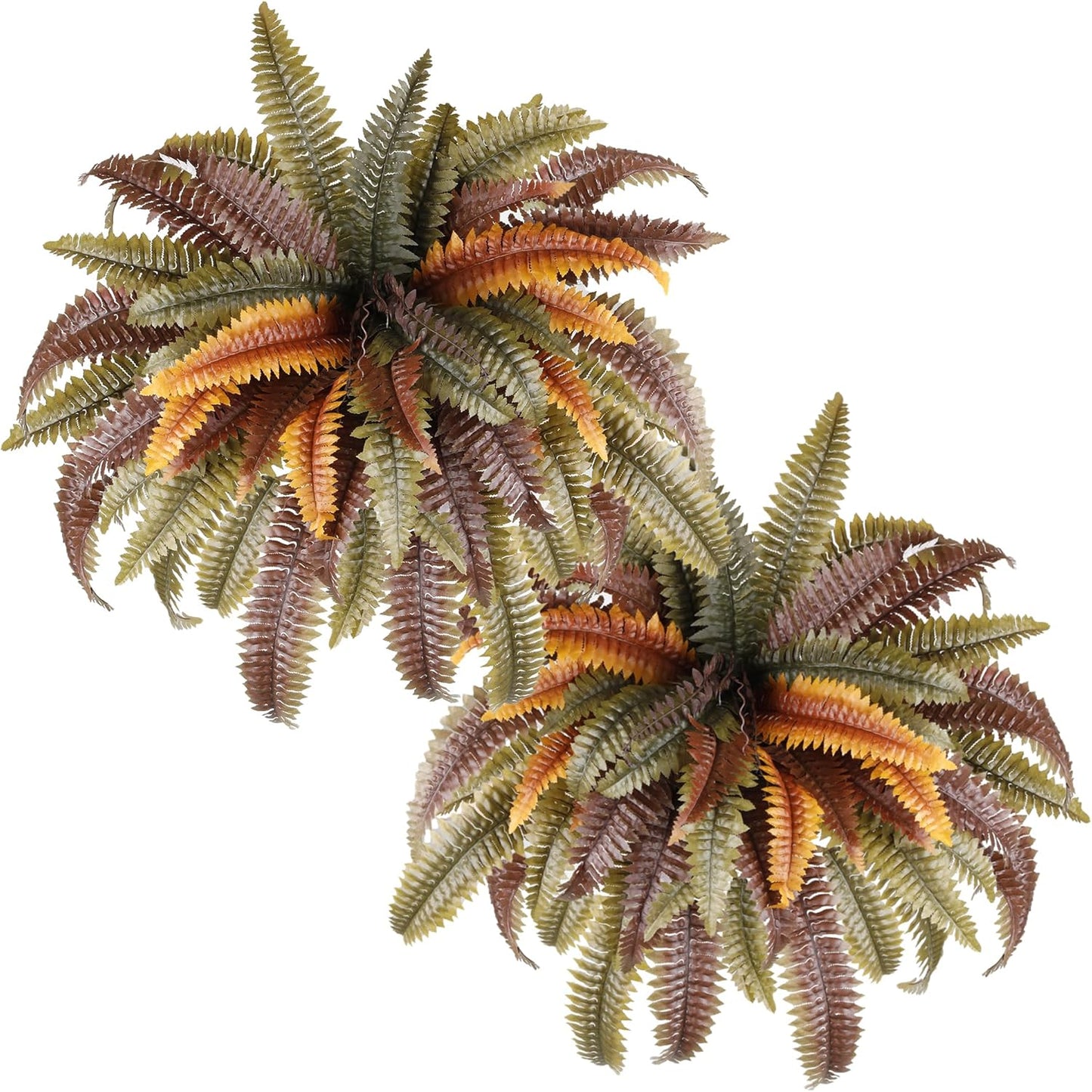 2 pack 45 inch Artificial Boston Ferns Rust