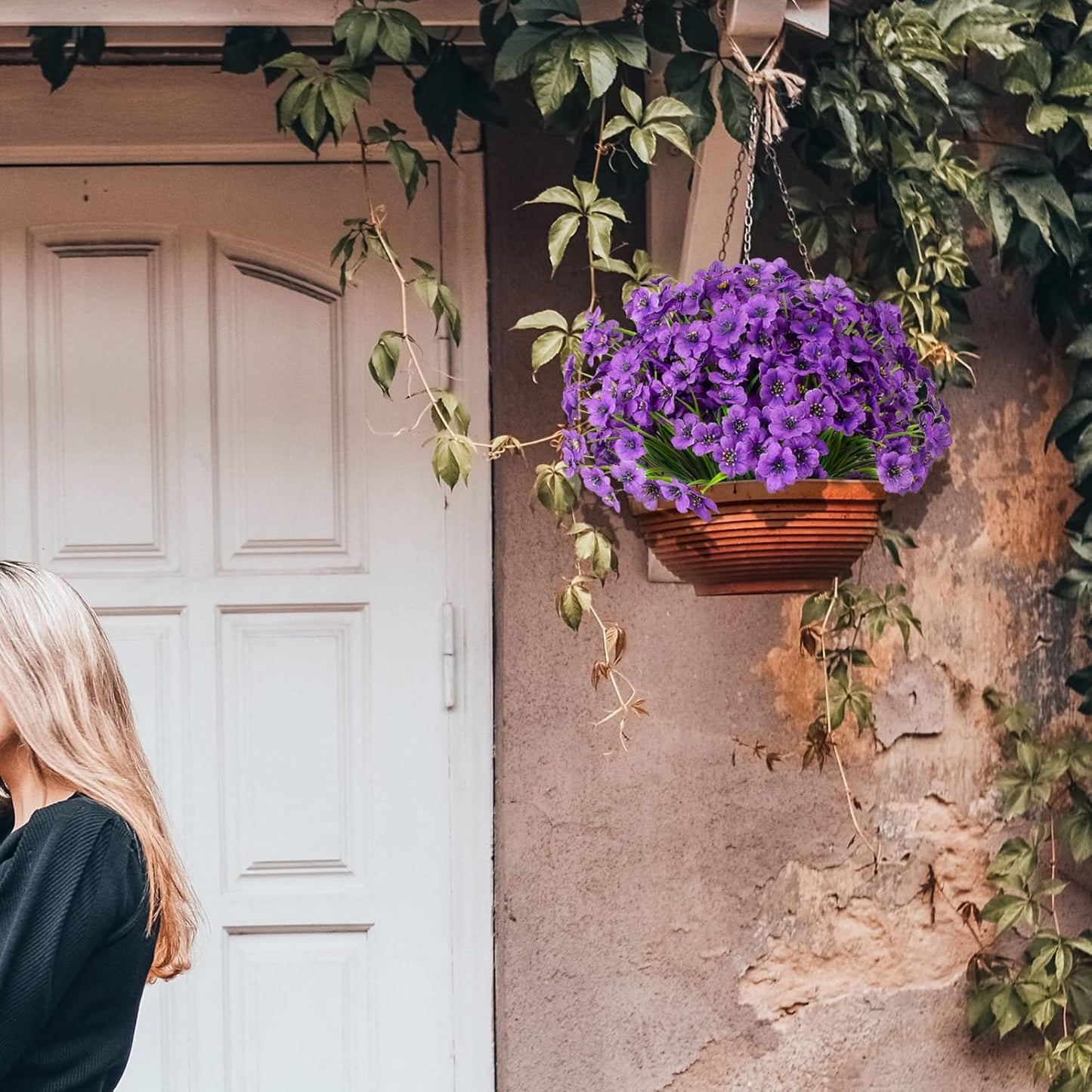 15 Bundles UV Resistant Silk Plants Outdoor Porch