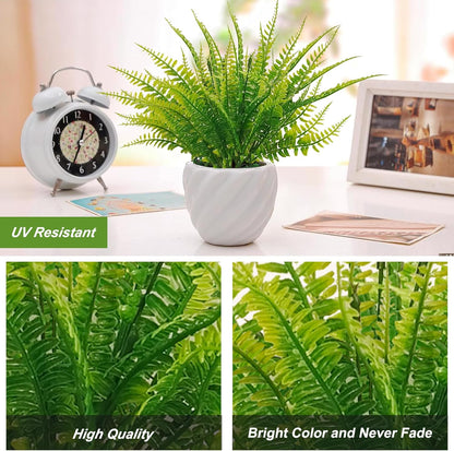 40 pcs Artificial Boston Fern Plants Resistant UV