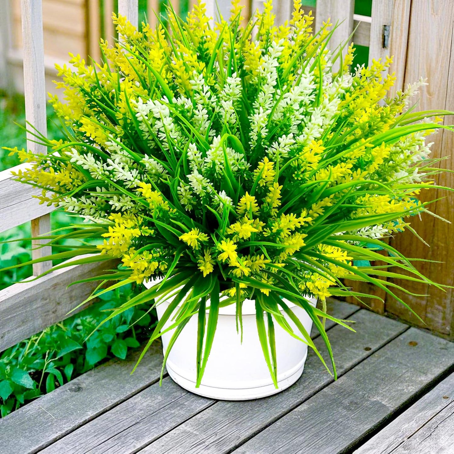 20 pcs Artificial Plants Outdoor Flowers Resistant UV
