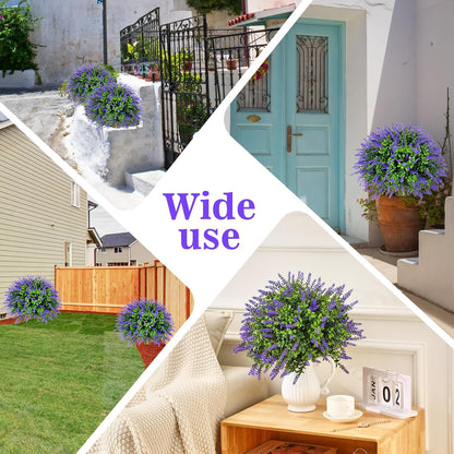 2 pack 15.7 inch Artificial Lavender Topiary Ball