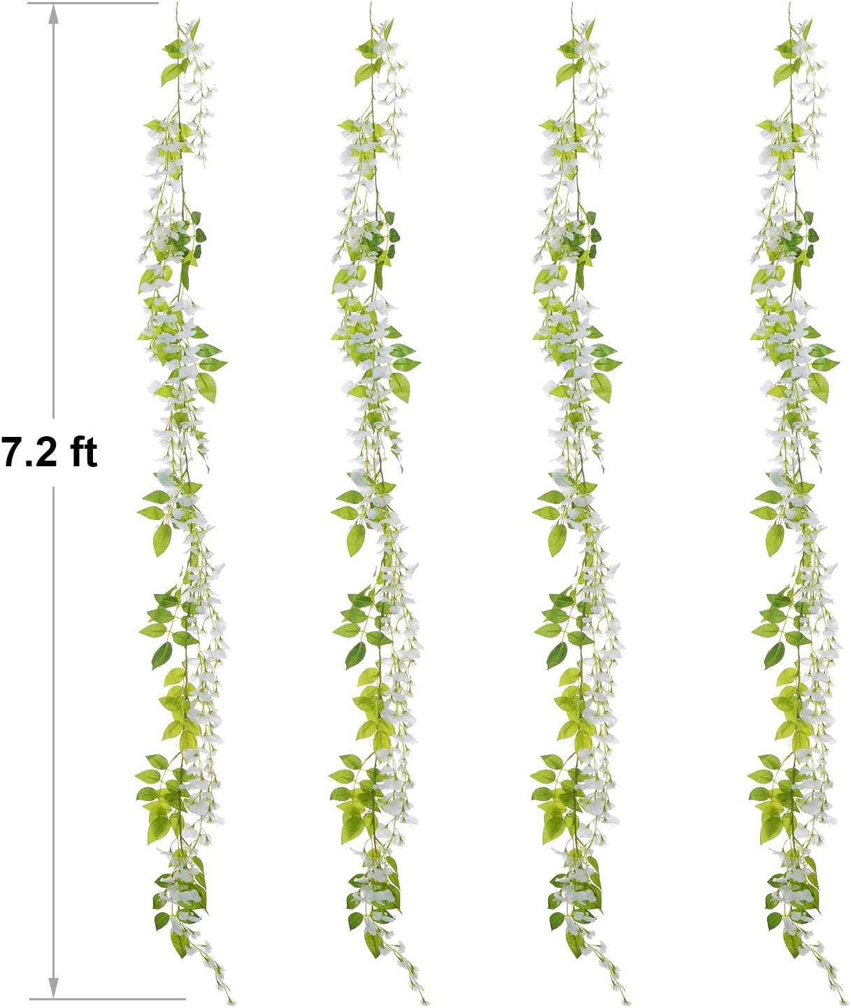Artificial Wisteria Flowers Garland Silk Vines Outdoor Decor