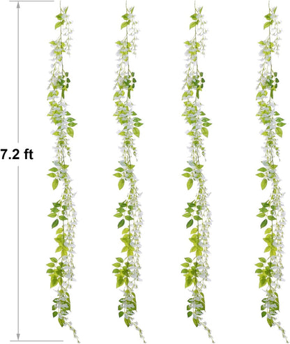 Artificial Wisteria Flowers Garland Silk Vines Outdoor Decor