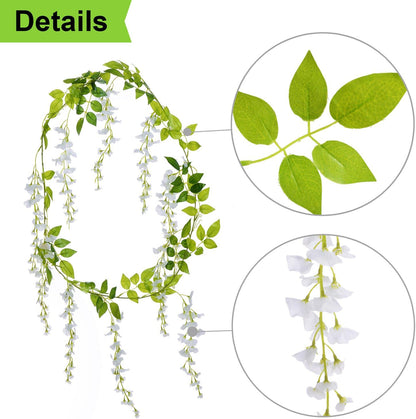 Artificial Wisteria Flowers Garland Silk Vines Outdoor Decor