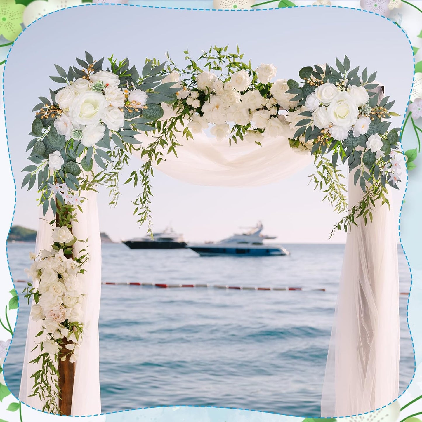 2 pack Wedding Arch Decorations Reusable Artificial Hanging