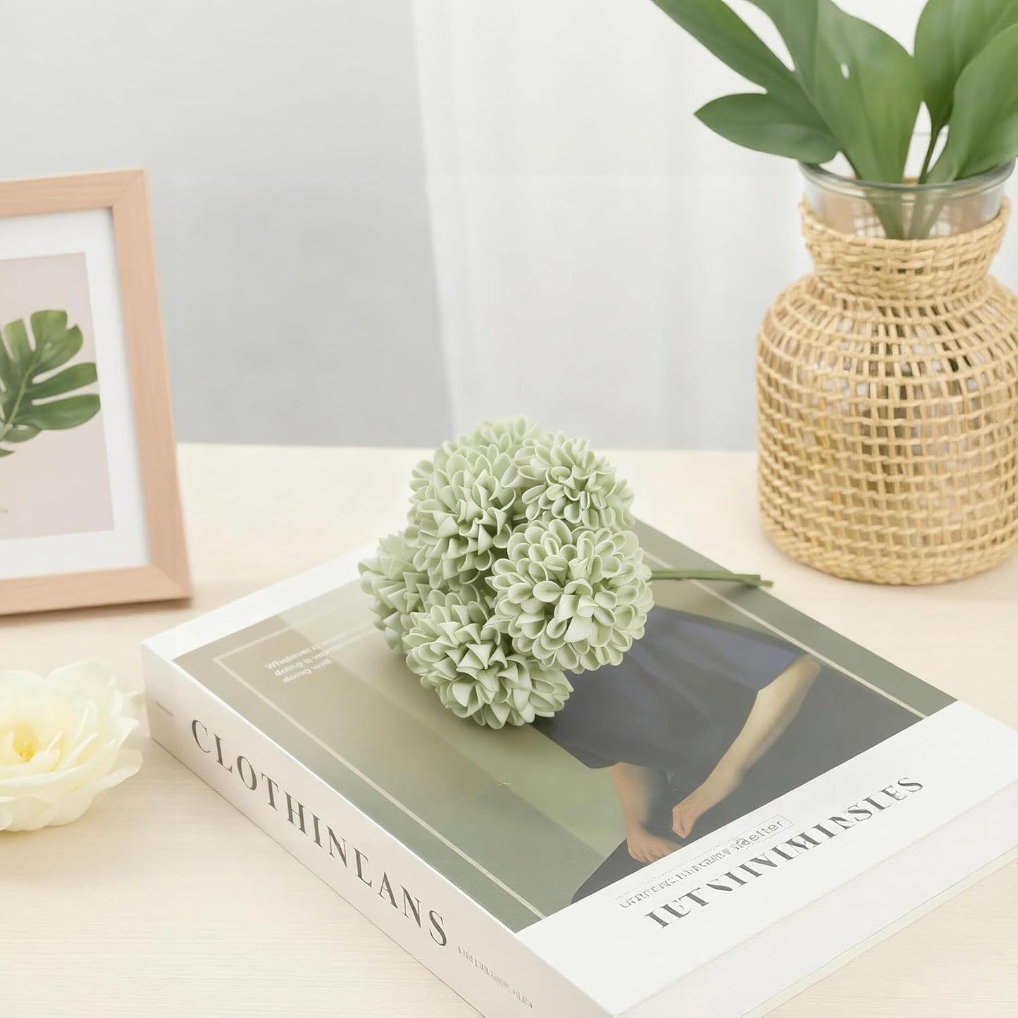 25 Pcs Silk Rose Stems Bouquet Wedding Centerpiece