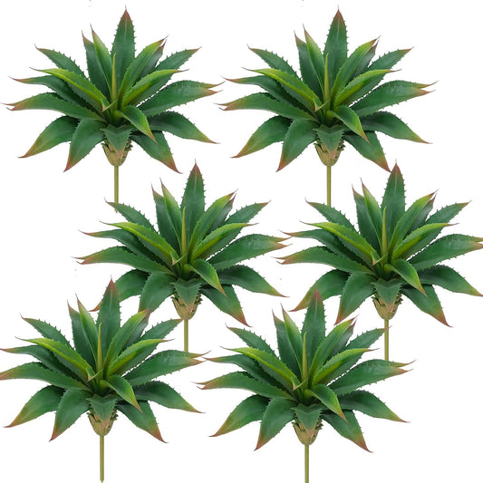 6 pcs 12.5 inch Large Artificial Succulent Aloe