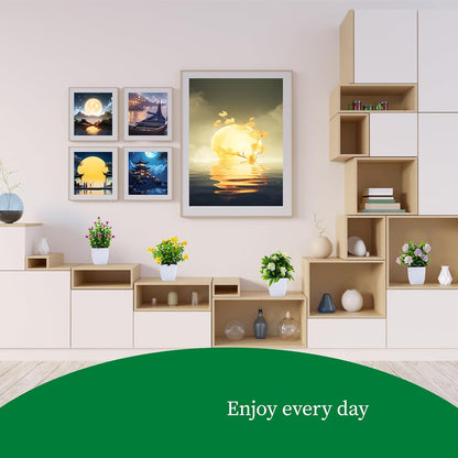 4 pack Small Artificial Plants Flowers Mini Home